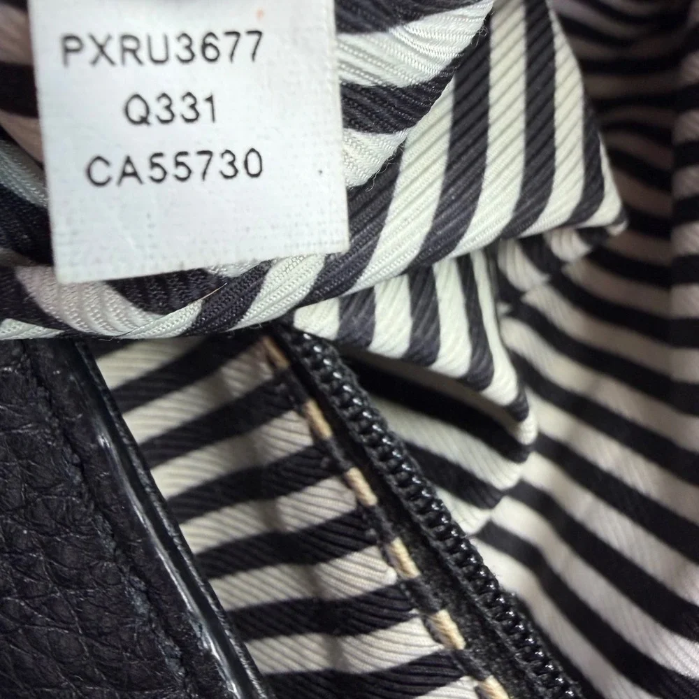 Kate Spade Crossbody Bag Medium Black Pebbled Leather Foldover Satchel Slouchy